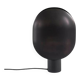 Black, oxidized aluminum table lamp, contemporary work.