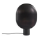 Black, oxidized aluminum table lamp, contemporary work.