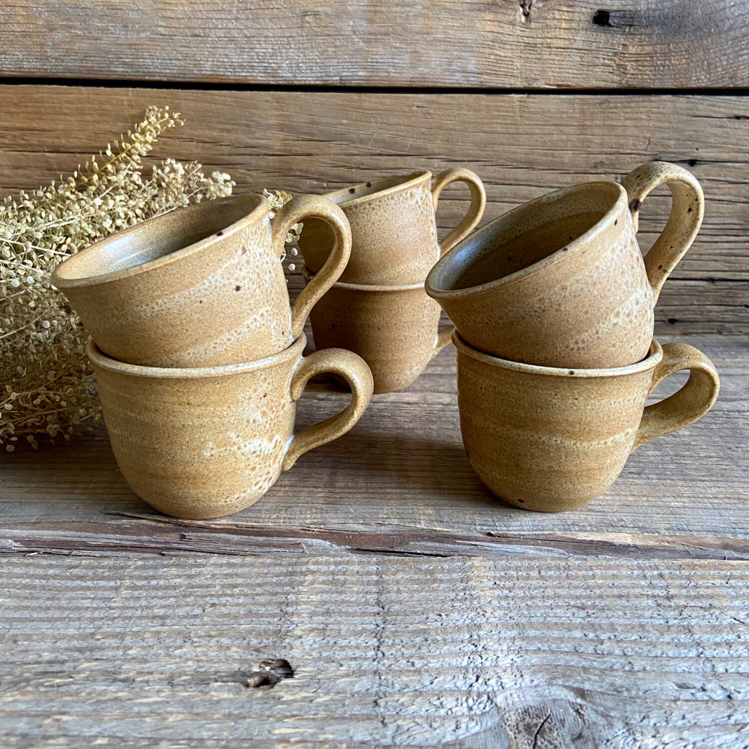 6 vintage France stoneware cups