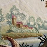 AUBUSSON tapestry, 20th century, "Verdure Oiseau" (Greenery with Bird)