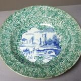 Plat creux ancien  porcelaine opaque de digoin