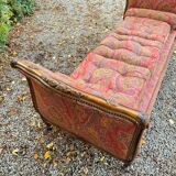 Bench, Daybed in Walnut, Louis XV Style, 19th Century