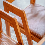 Ensemble de 4 chaises et table avec plateau en formica