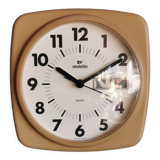 Vintage clock square silent wall clock "Mocha Spotlight"