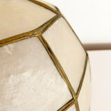 Vintage mother-of-pearl lampshade with pink flowers