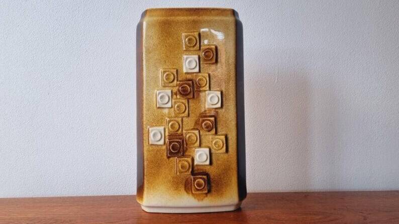 Rare Midcentury Ceramic Vase Mosaic, Ditmar Urbach, 1970s