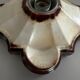Pair of brown and cream ceramic wall lights by PAN Leuchten, 1970 Germany