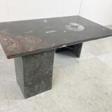 Vintage fossil stones coffee table, 1970s