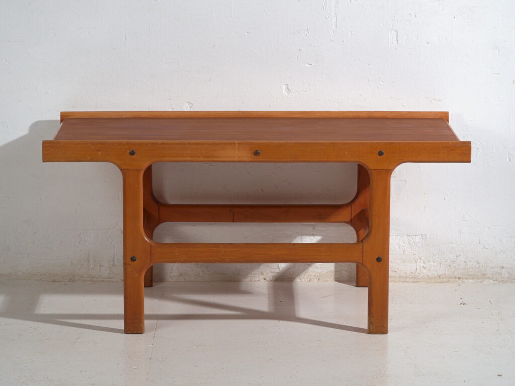 Table basse vintage en teck et hêtre style scandinave – Scandinavie, vers 1960