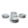 5 cups with two handles, Limoges porcelain Bernardaud "Palm"