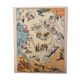Old illustrated map of the Vendée Poitou Charentes regions - JP Pinchon
