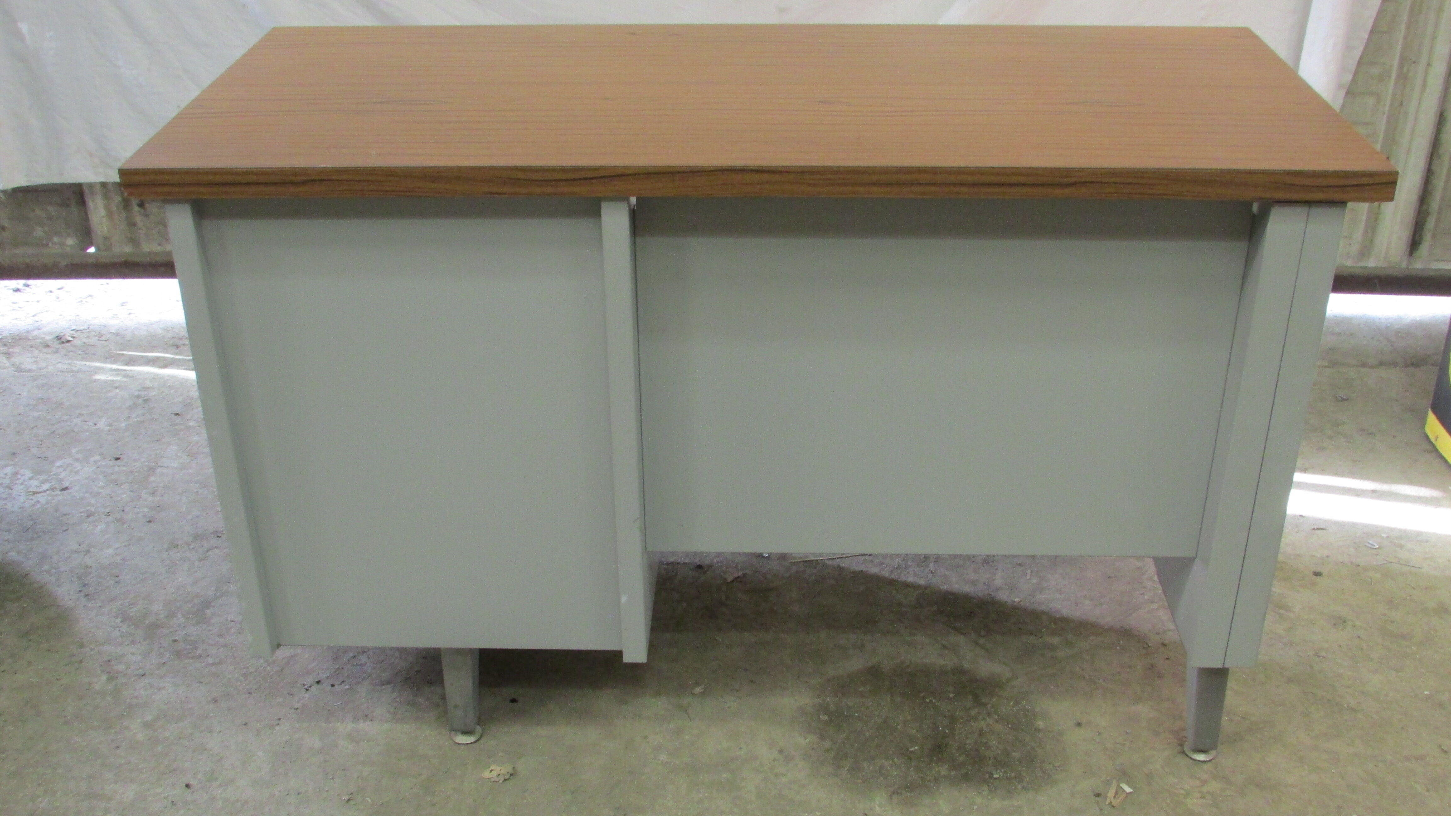 Industrial metal desk