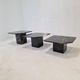 Set of 3 Italian Marble Coffee or Side Tables, 1970s