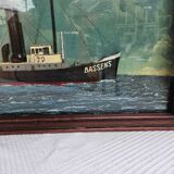 Old Diorama of the Bassens Tugboat in La Rochelle in 1917