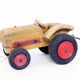 Authentic wooden toy label "Spielgut", Tractor and trailer