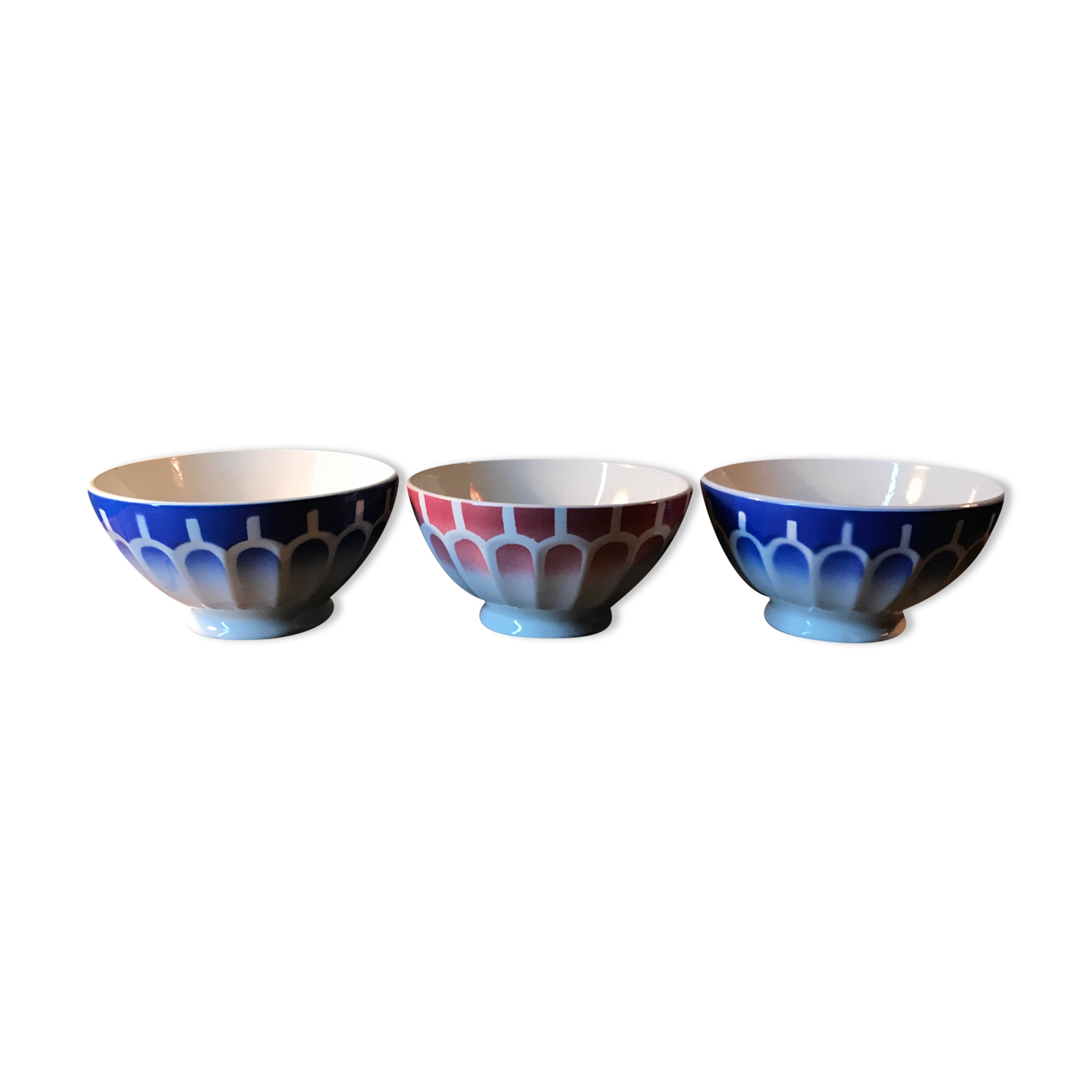 Series of 3 bowls Digoin Sarreguemines