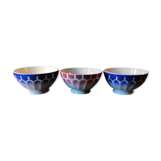 Series of 3 bowls Digoin Sarreguemines