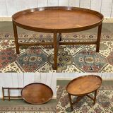 English oak coffee table, early 20th century, foldable