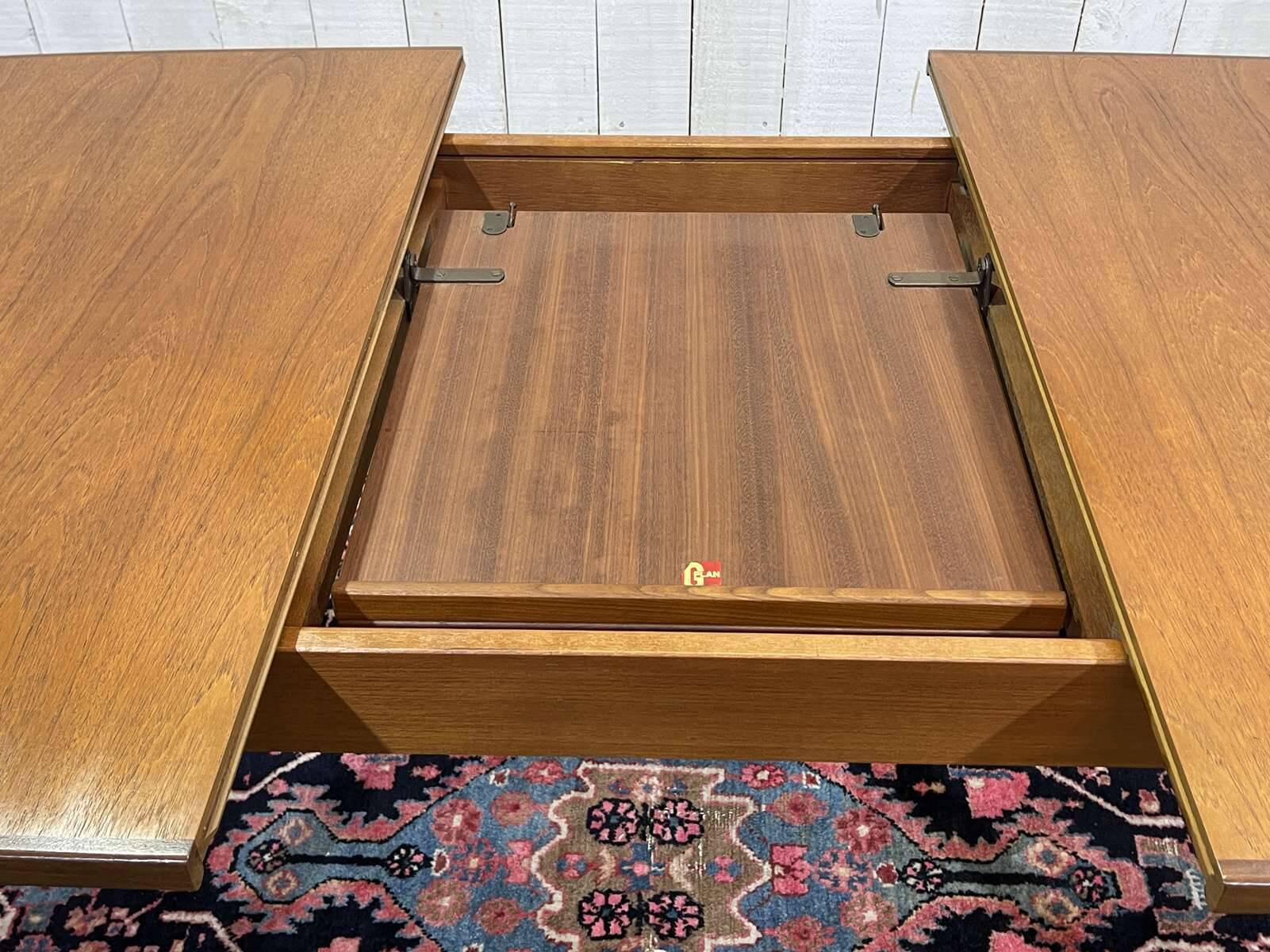 G-Plan teak table from the 1970s with butterfly extension.