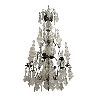 Important Lustre D’église Ou De Chapelle époque Fin XVIIIème - Lustre Cage H 135 Cm