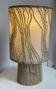 Bohemian table lamp, handcrafted lampshade signed Atelier Marmotte.