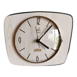 Vintage formica clock silent trapeze wall clock "Maple Electric Japy"