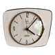 Vintage formica clock silent trapeze wall clock "Maple Electric Japy"