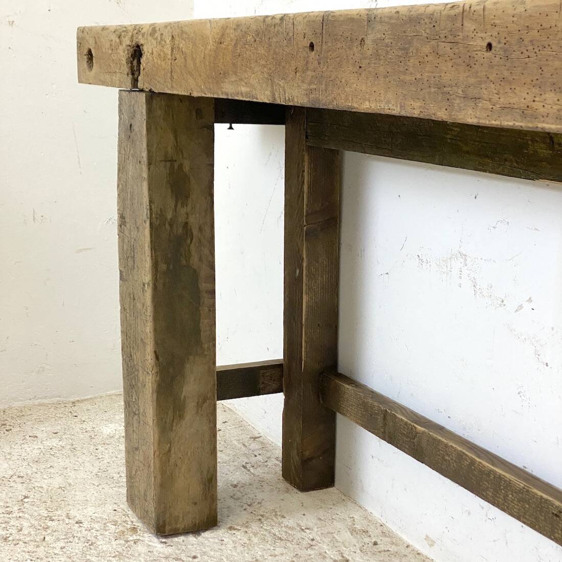Vintage solid wood workbench