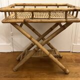 Rattan service table