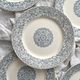 6 iron earthenware flat plates "Renaissance" Creil et Montereau
