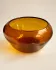 Large amber bubble glass bowl signed Biot – Vintage