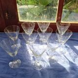 10 engraved stemware