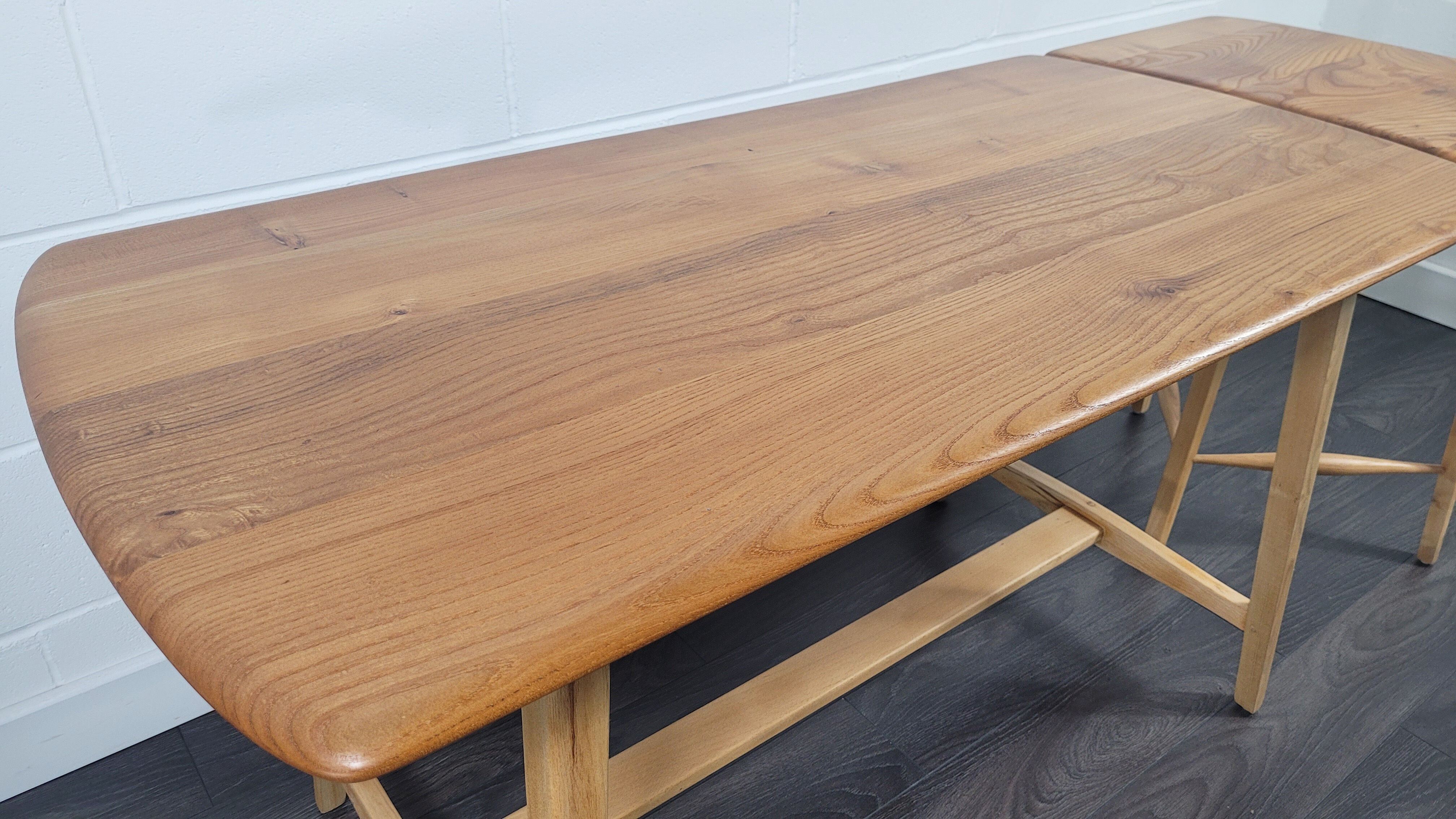 Ercol CC 41 Plank Dining Table & Extension Table, 1950s, 1960s