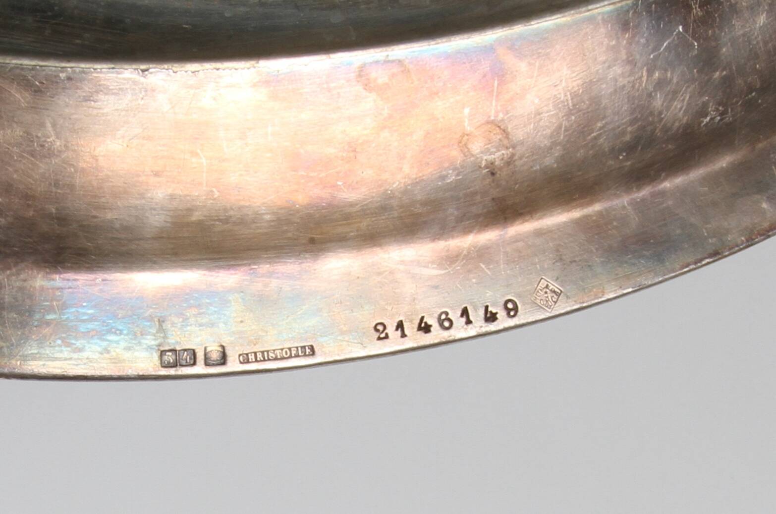 Christofle white metal dish