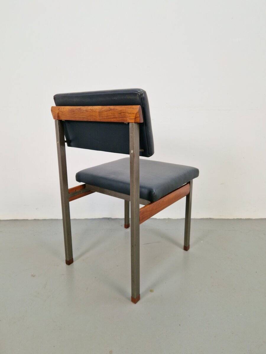 Pali Dining Chairs and Table by Louis van Teeffelen for Wébé, 1960s, Set of 6