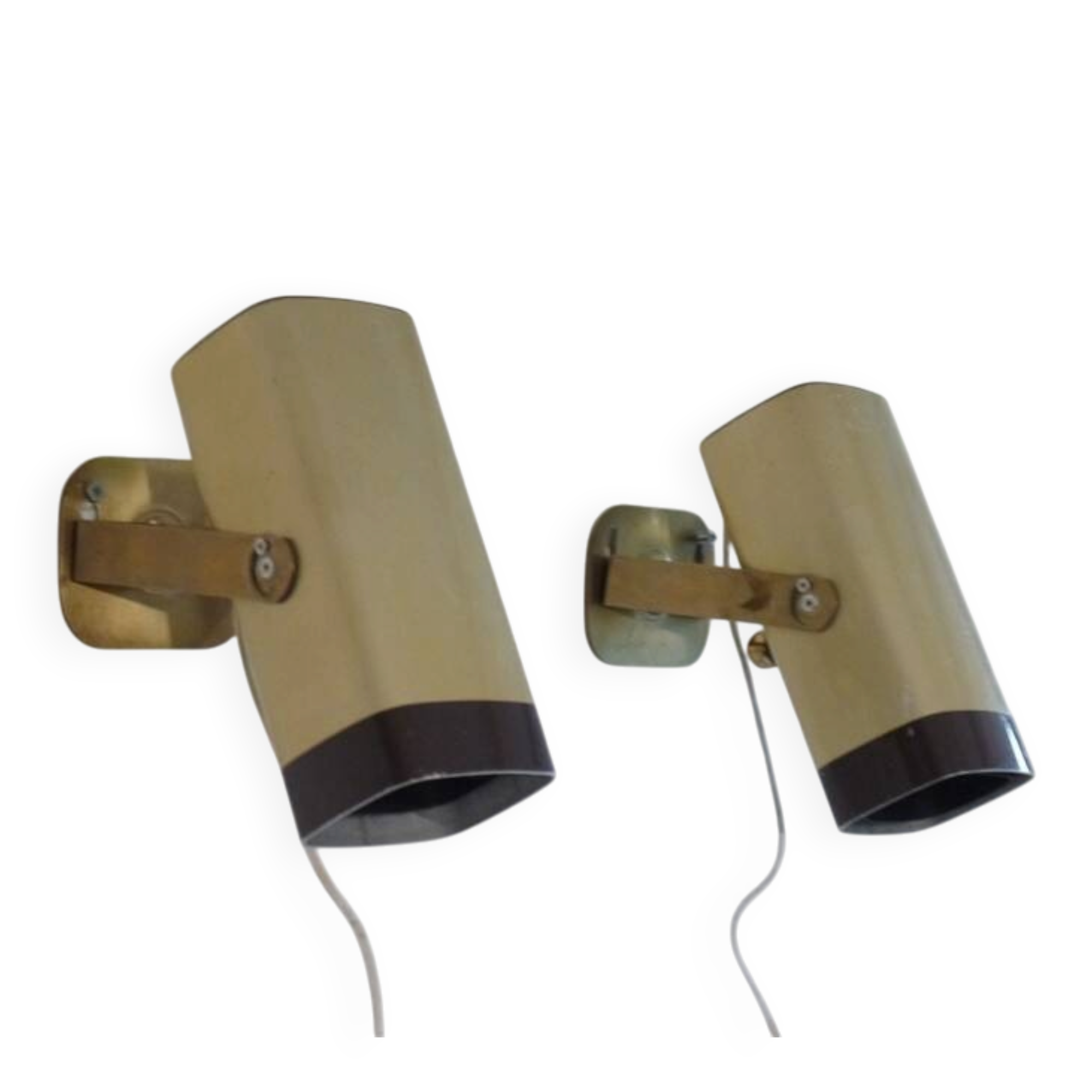 Metal and brass wall lights 1970