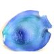 Zoomorphic fish dish in enamelled sandstone, signed EB