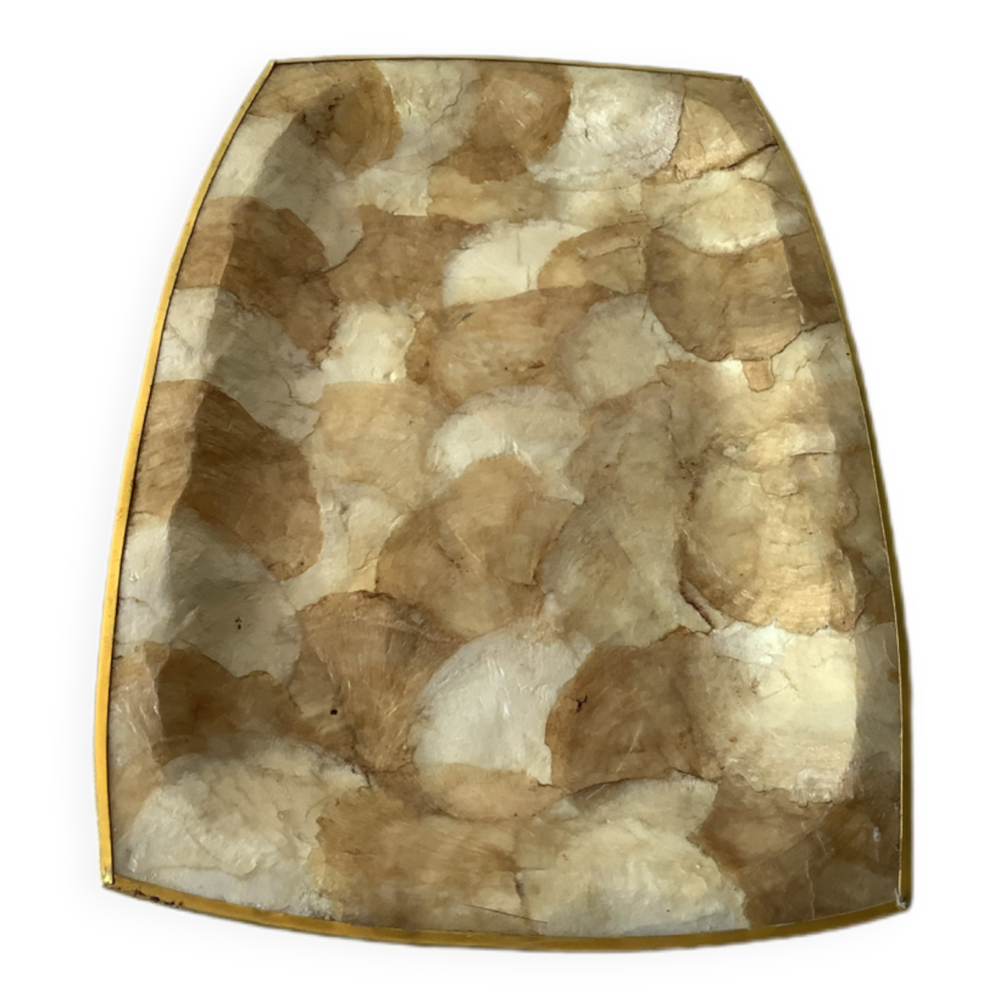 Top in mother-of-pearl and vintage brass