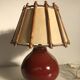 Lampe céramique rouge