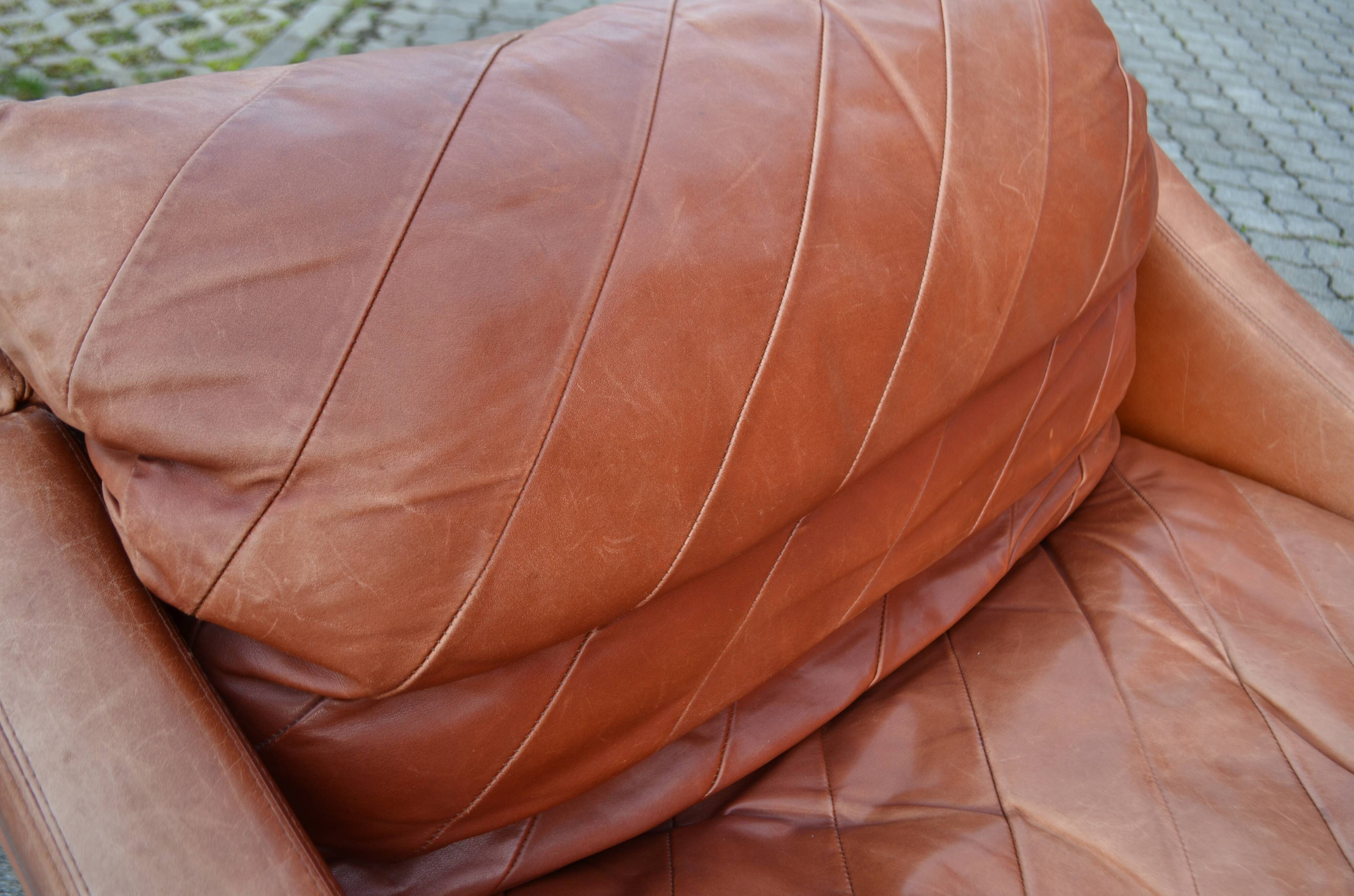 VIntage oxred leather lounge Chair Rolf Benz