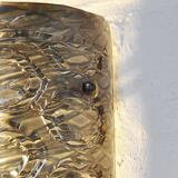 Paire d’appliques murales italiennes en verre de Murano avec motifs géométriques, années 1960
