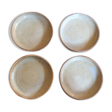 Series of 4 stoneware plates