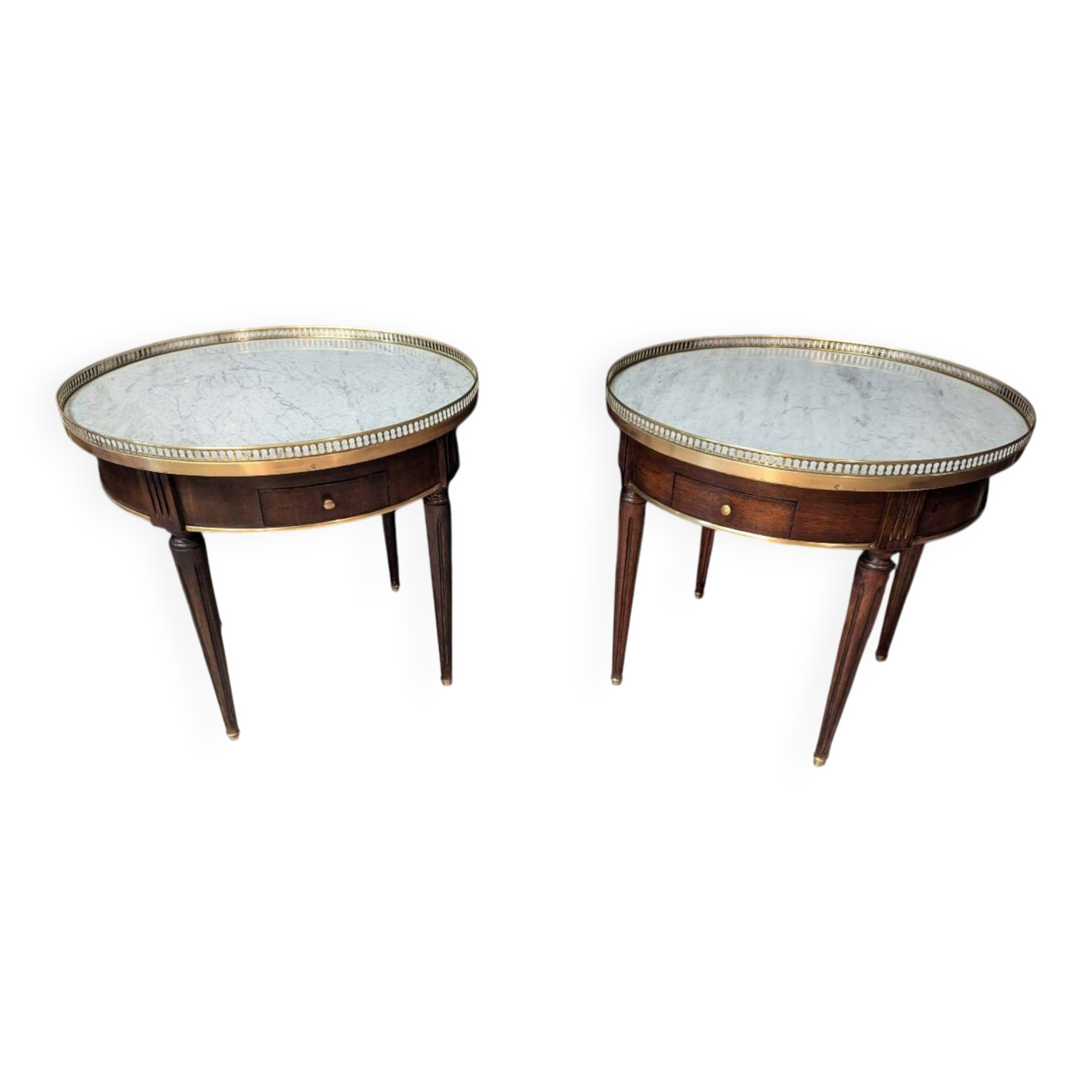 Pair of Louis XVI bouillotte tables