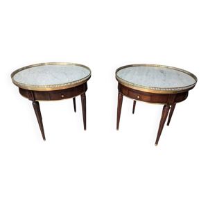 Paire de tables bouillotte