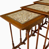 Mahogany and mother-of-pearl nesting table