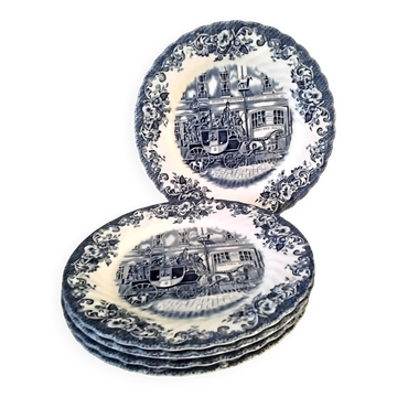 5 Assiettes à dessert en porcelaine Anglaise Johnson Bross