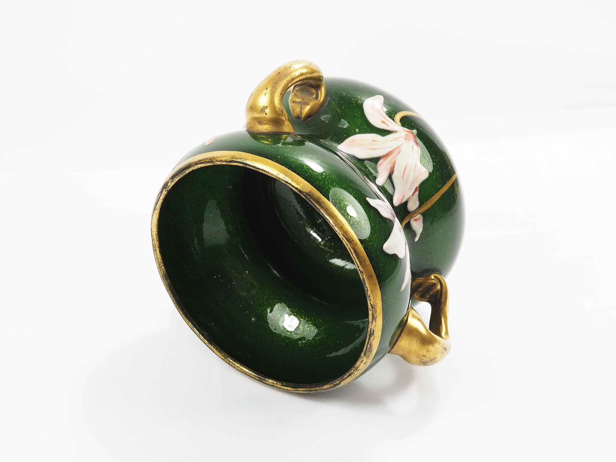 Art Nouveau Vase in Enamelled Aventurine Glass -Around 1900