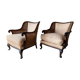 Pair of vintage 1940 canne armchairs