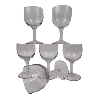 Set of 6 wine glasses blown glass balloon