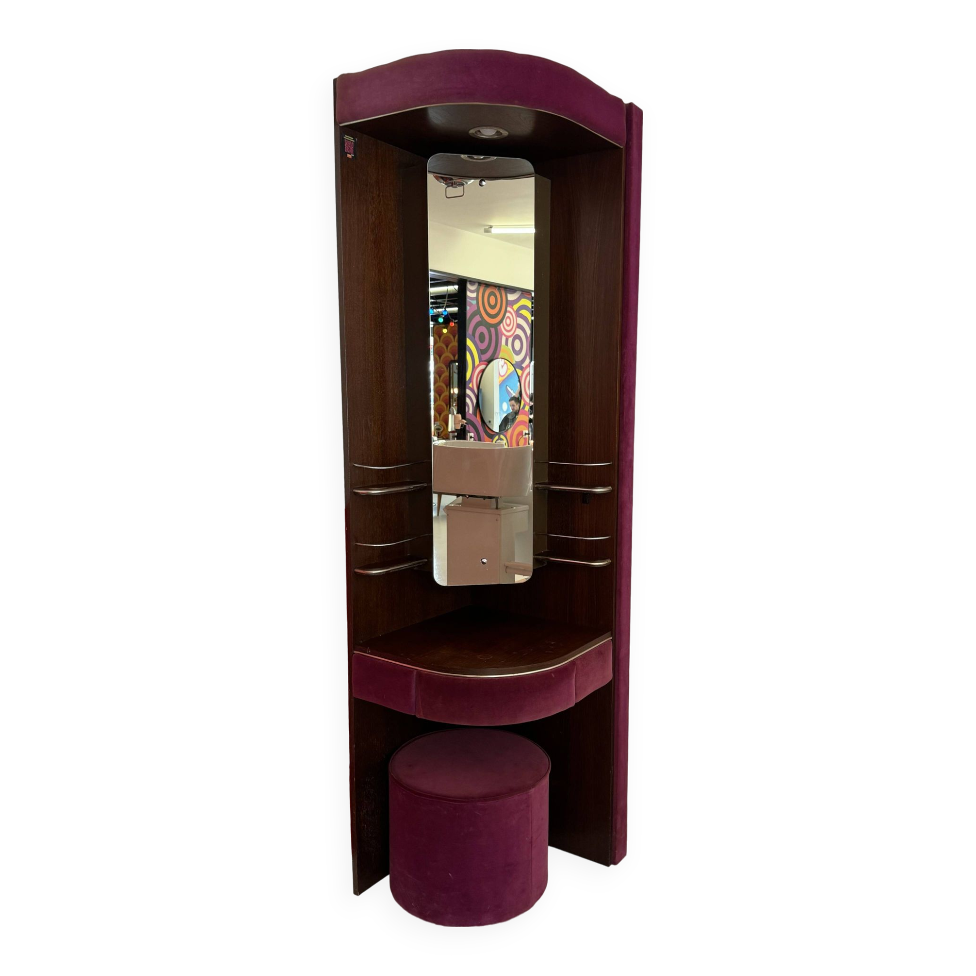 Pink velvet dressing table